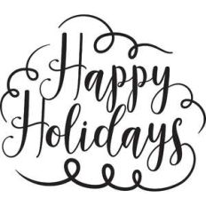 happy holiday flourish