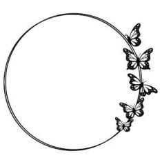 circle butterfly frame