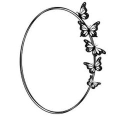 oval butterfly frame