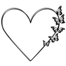 heart butterfly frame