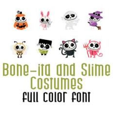 bone-ita and slim costumes full color font