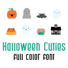 halloween cuties full color font