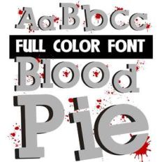 blood pie color font