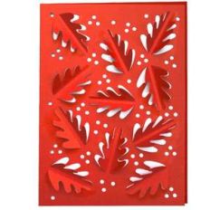 3d oak leaf card