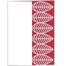 geometric leaf lace edged card
