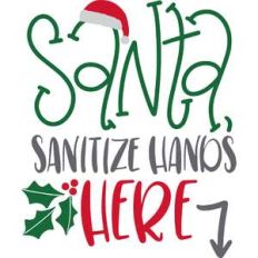 santa, sanatize hands here