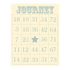 curio journey bingo card