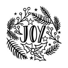 joy round christmas circle design