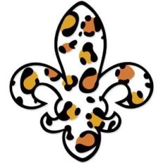 leopard print fleur de lis