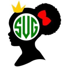 baby girl afro hair monogram