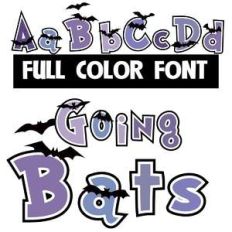 going bats color font