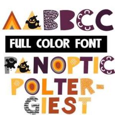 panoptic poltergeist color font