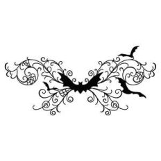 halloween bat flourish