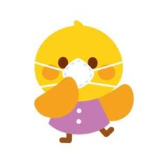 chick put on a face mask
