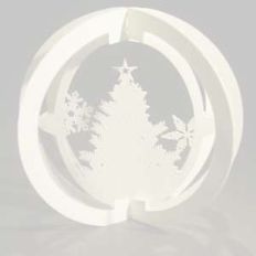 one layered pop up sphere merry christmas