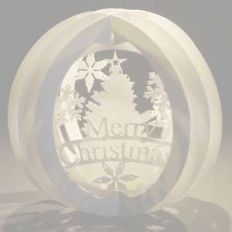 three layered pop up sphere merry christmas