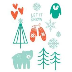 let it snow sticker set
