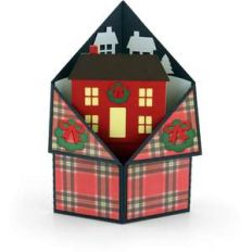 tuxedo box card christmas house