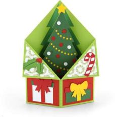 tuxedo box card christmas tree