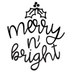merry n bright round sign for christmas ornaments
