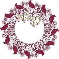 in memory of cardinal wreath