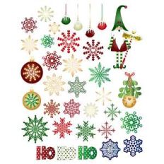 snowflake christmas planner stickers