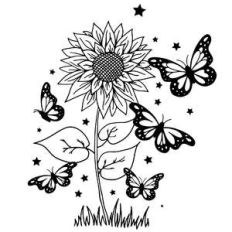 butterfly sunflower