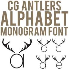 cg antlers alphabet monogram