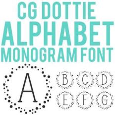 cg dottie alphabet monogram