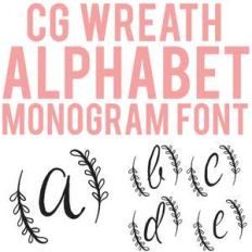 cg wreath alphabet monogram