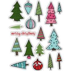 ml christmas evergreen trees stickers