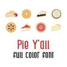 pie y'all full color font