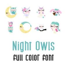 night owls full color font
