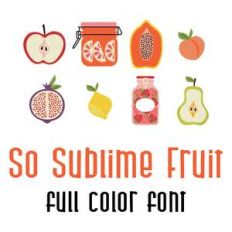 so sublime fruit full color font