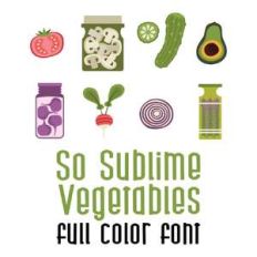 so sublime vegetables full color font