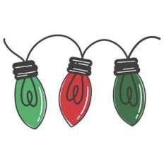 handdrawn christmas lights