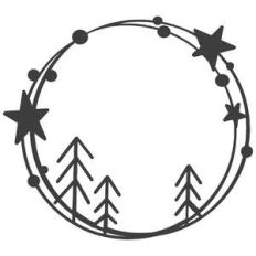 tree star wreath frame