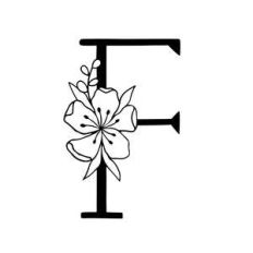 floral letter f monogram