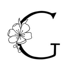 floral letter g monogram