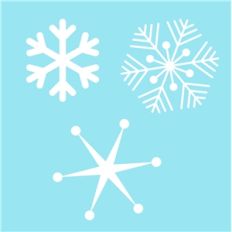 three snowflakes