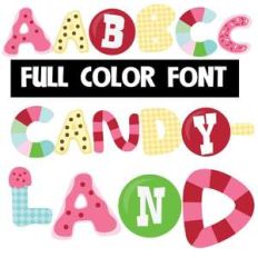 candyland color font