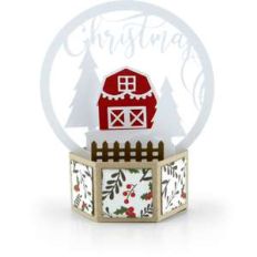 3d snow globe card barn
