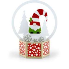 3d snow globe card gnome