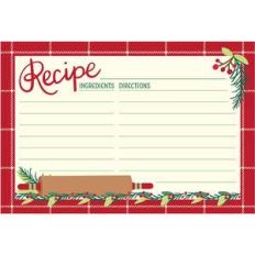 holiday cookbook recipe card rolling pin