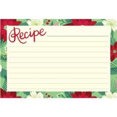 holiday cookbook recipe card floral