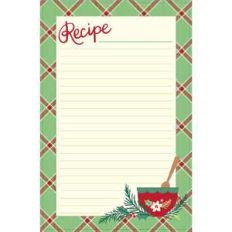 holiday cookbook recipe page plaid