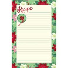 holiday cookbook recipe page floral