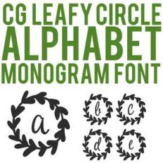 cg leafy circle alphabet monogram