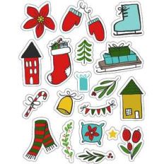 ml christmas winter stickers
