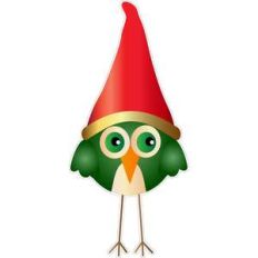 christmas gnome bird